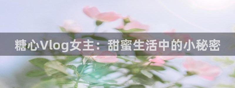 糖心vlog永久会员：糖心Vlog女主：甜蜜生活中的小秘密