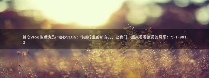 糖心vlog灵兮作品：糖心vlog传媒演员(\